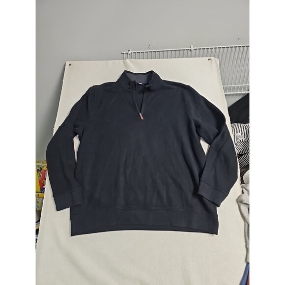 Lands’ End Sweater Men’s Big Tall 2XL  1/4 Zip Blue Pullover - Picture 1 of 5